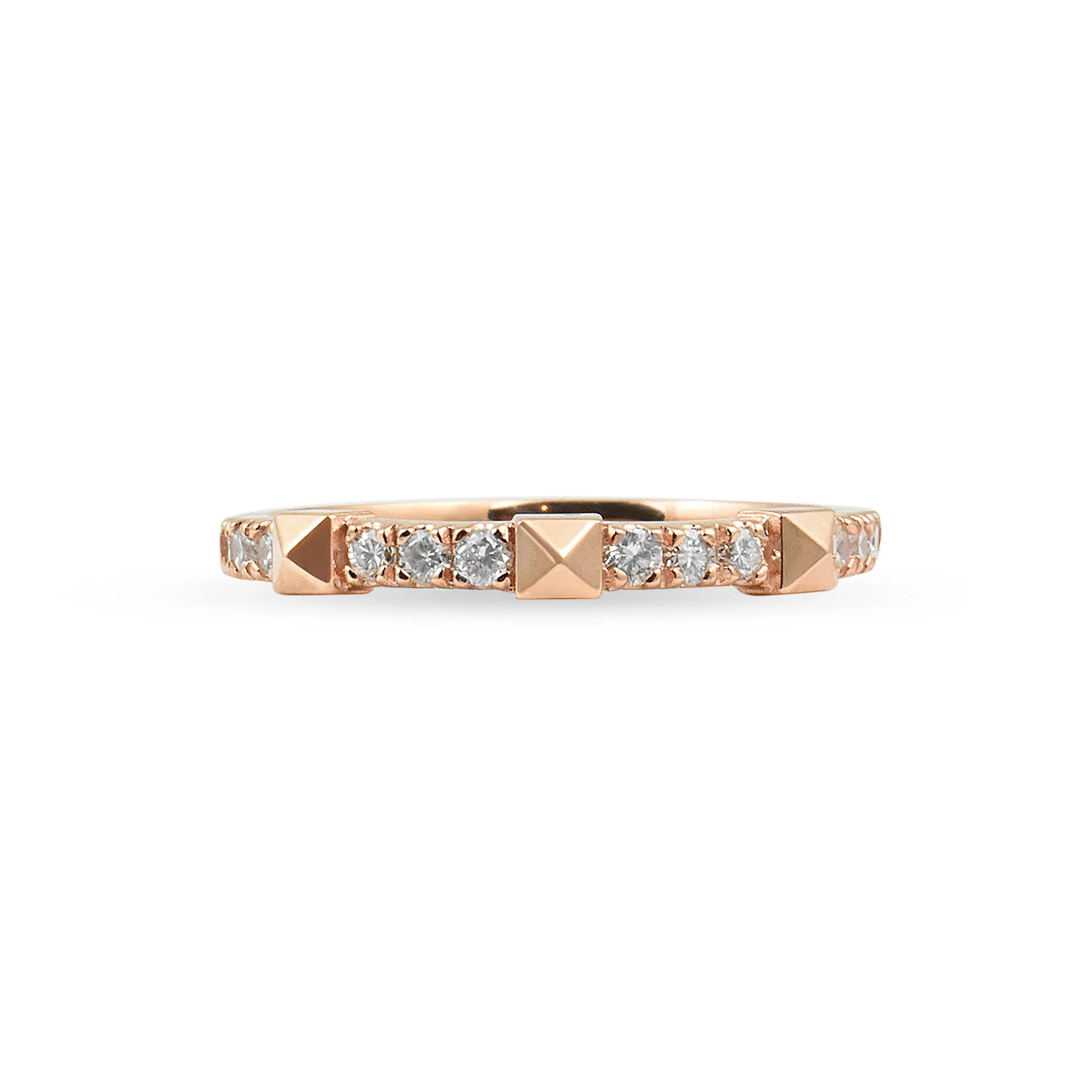 Diamond 14K Pyramid Stacking Ring
