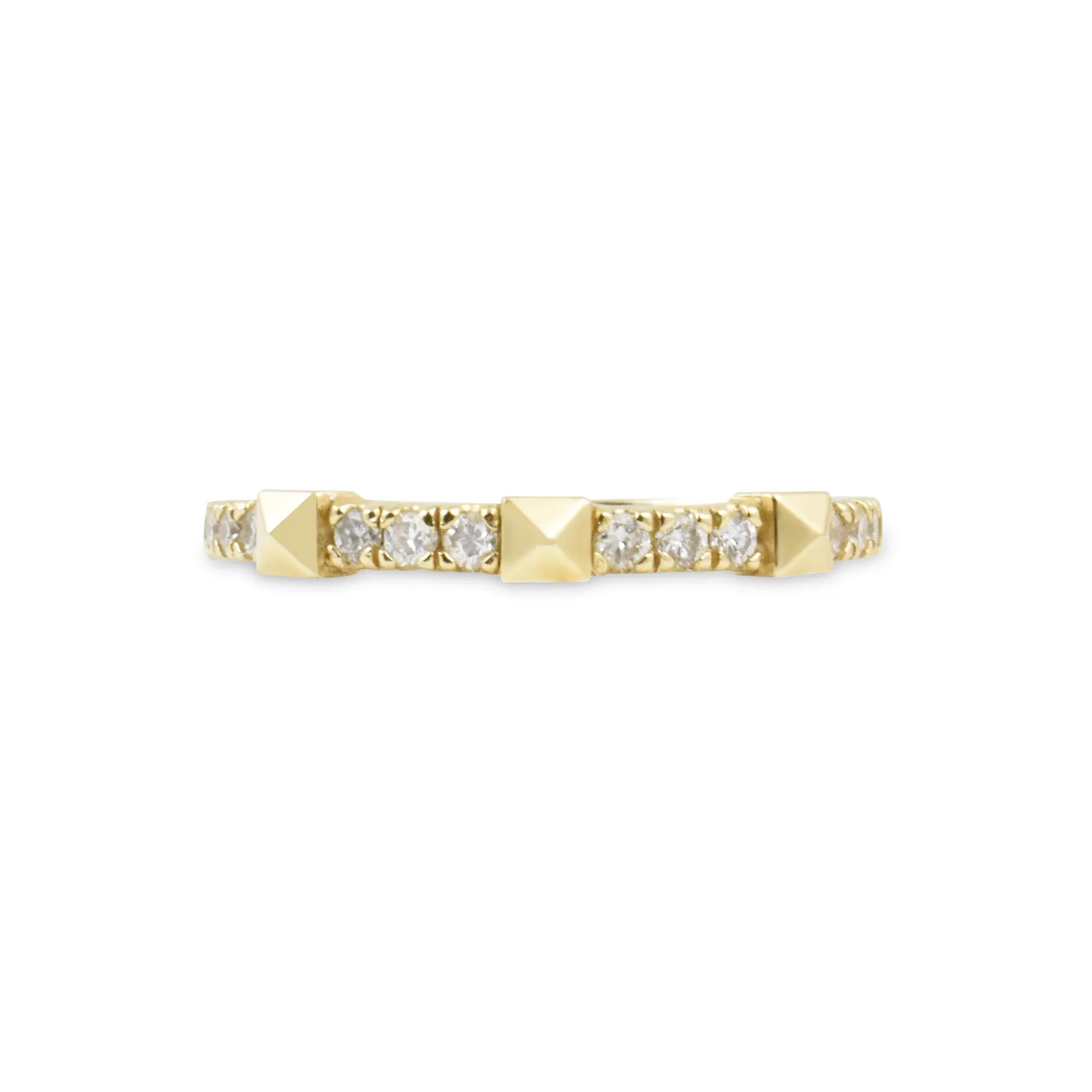 Diamond 14K Pyramid Stacking Ring