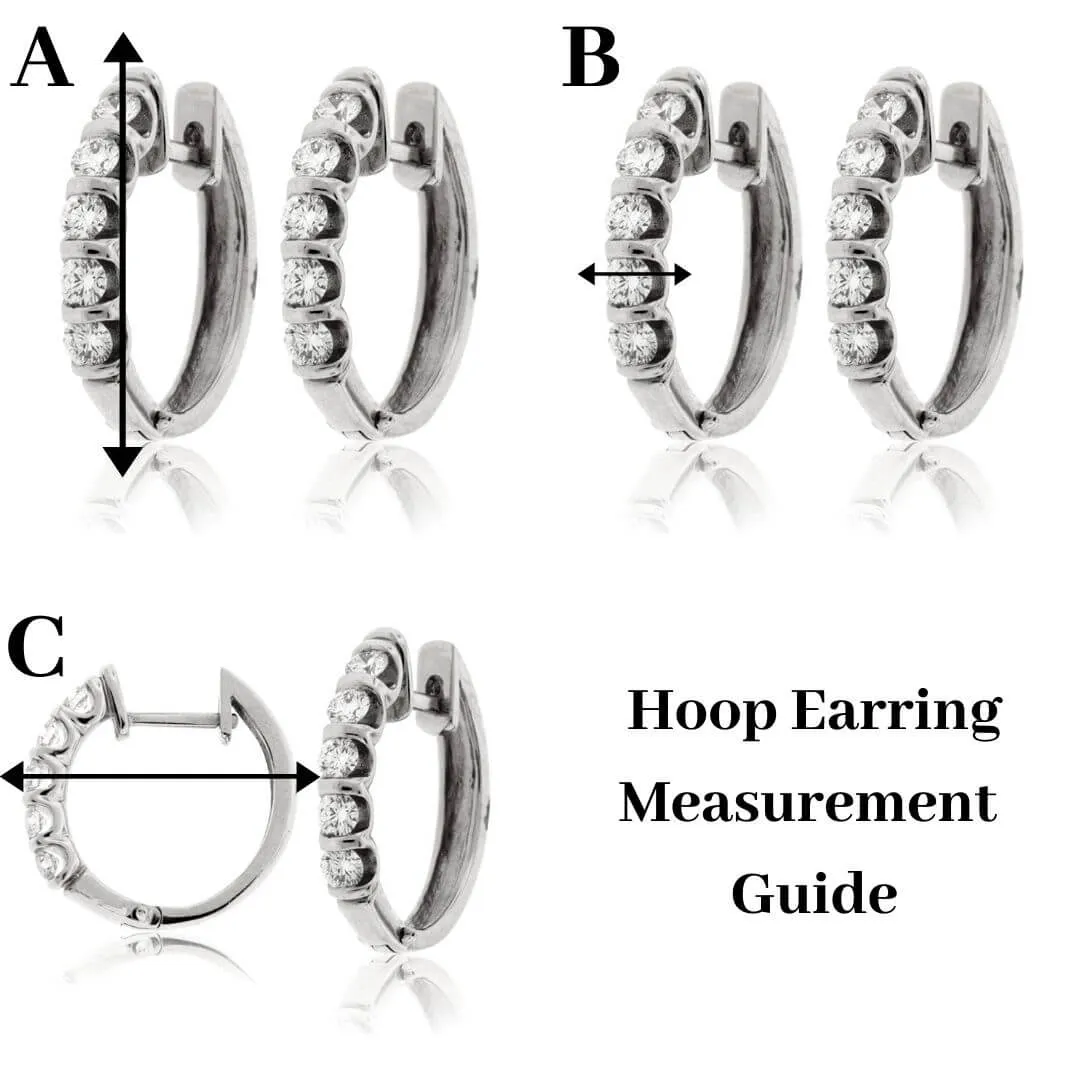 Diamond Hoop & Aquamarine Pear Earrings