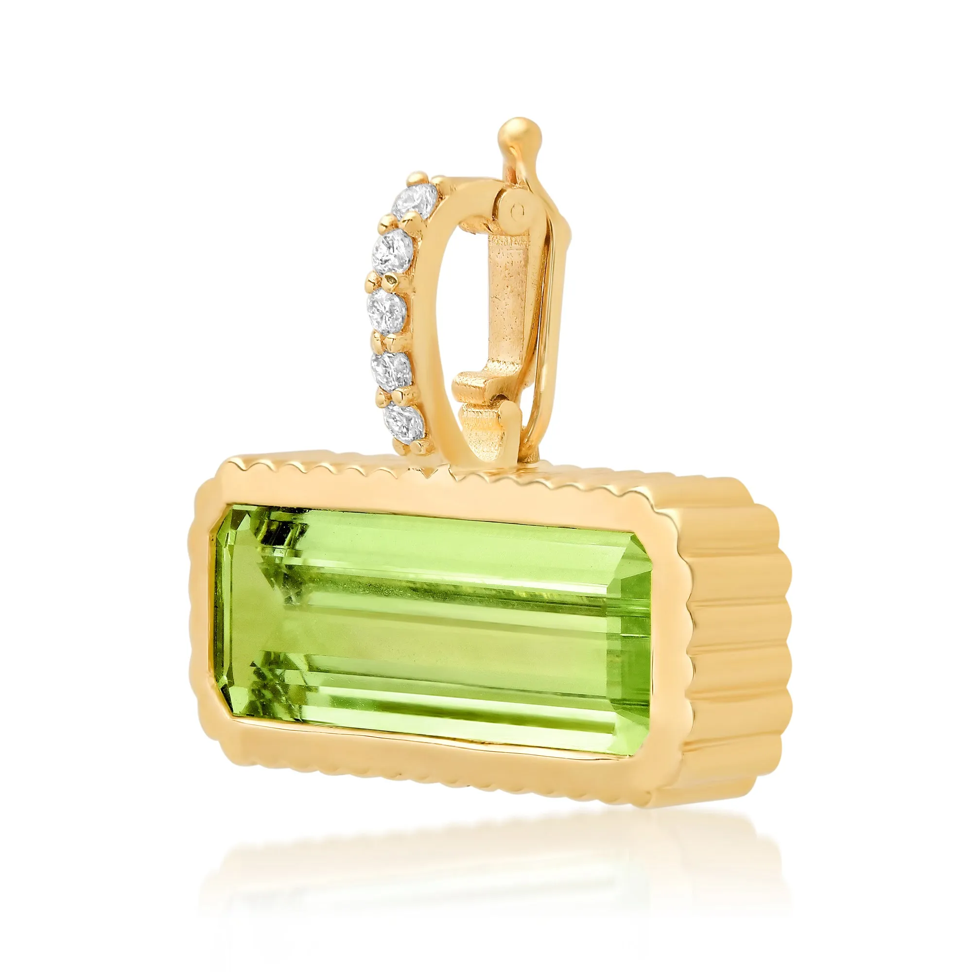 Dream in Technicolor Aquamarine & Diamond Charm Pendant