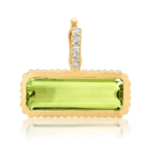 Dream in Technicolor Aquamarine & Diamond Charm Pendant