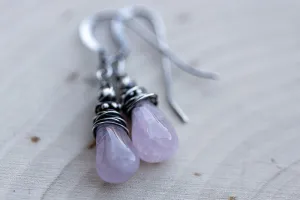 Em'z Blendz Rose Quartz & Sterling Silver Earrings | Handcrafted Jewelry