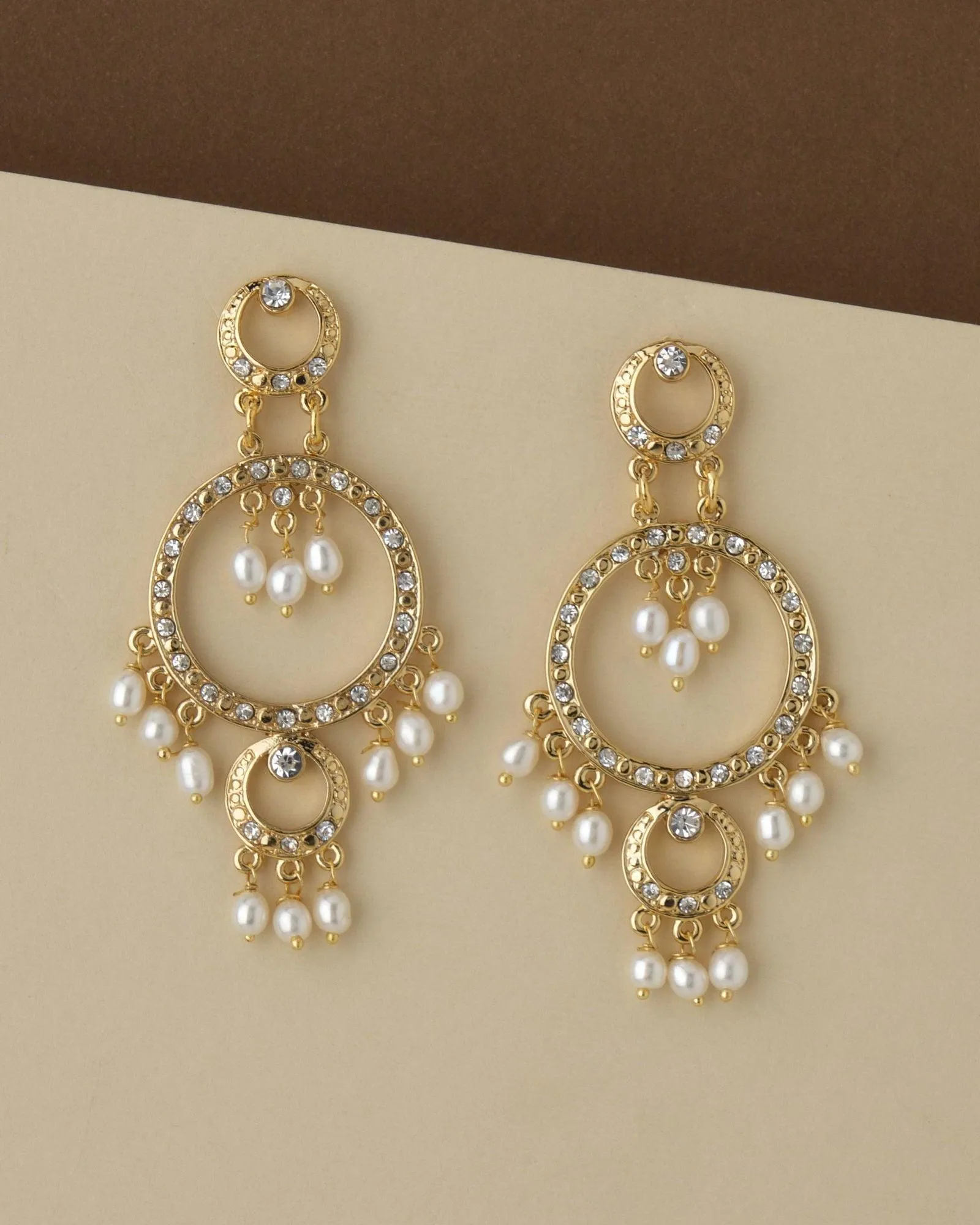 Faiza Pearl Chandeliers Jhumka