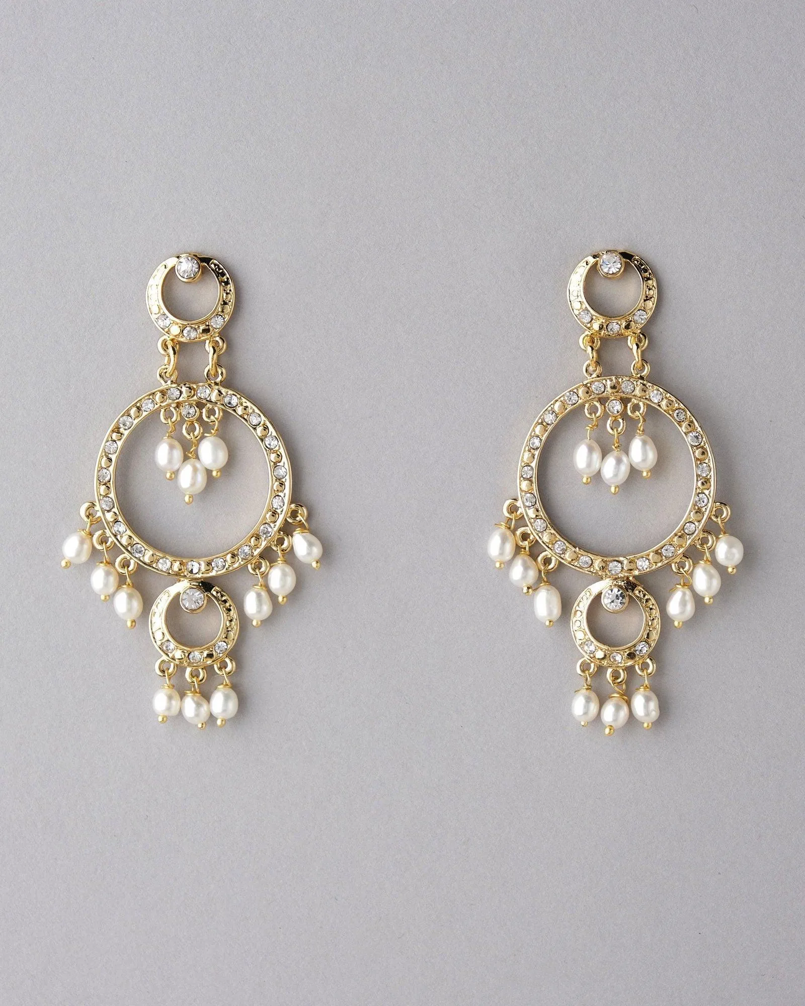 Faiza Pearl Chandeliers Jhumka