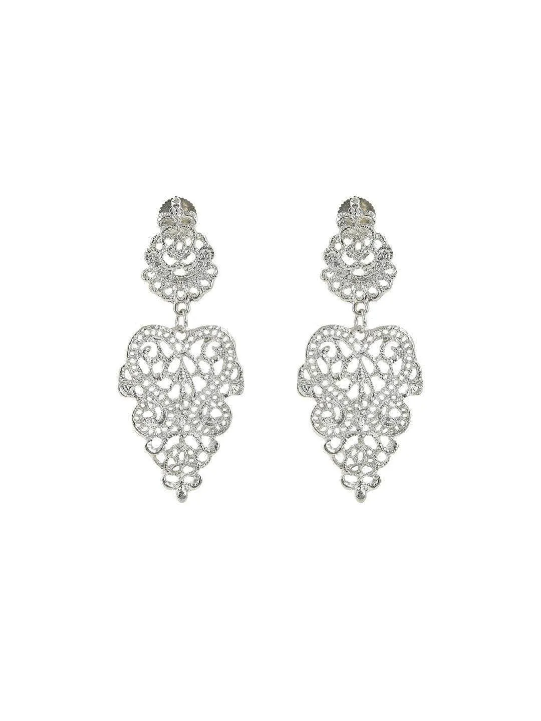 Filigree Chandelier Earrings Silver