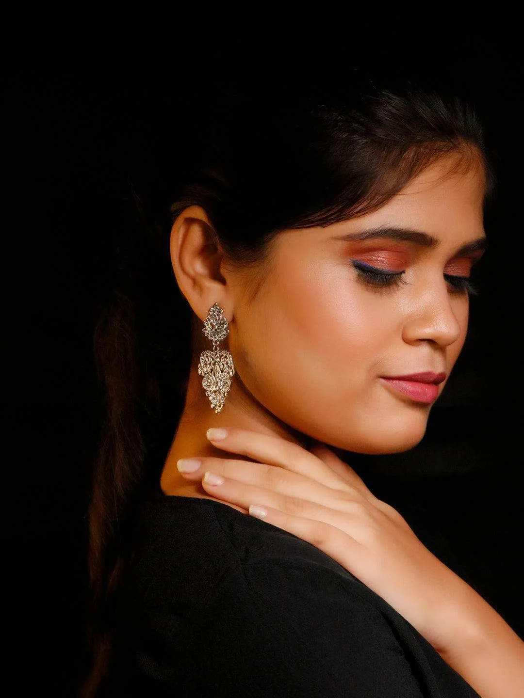 Filigree Chandelier Earrings Silver