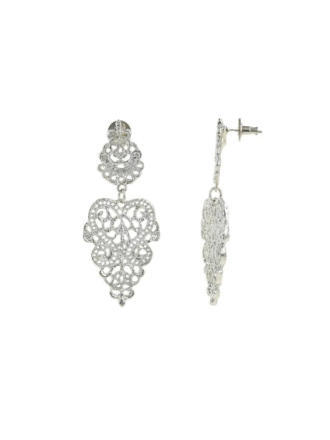 Filigree Chandelier Earrings Silver