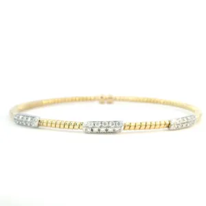Flexible White Gold & Diamond Bracelet