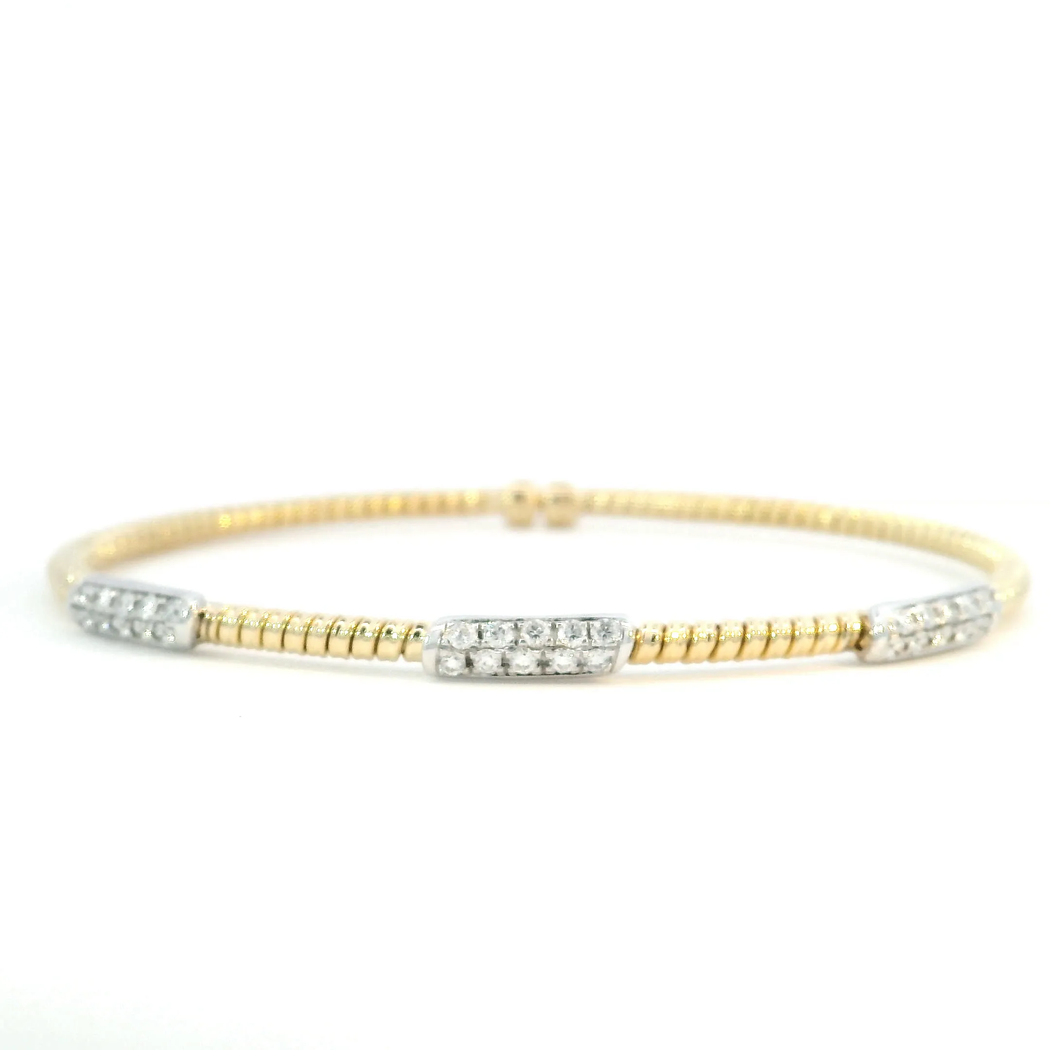 Flexible White Gold & Diamond Bracelet