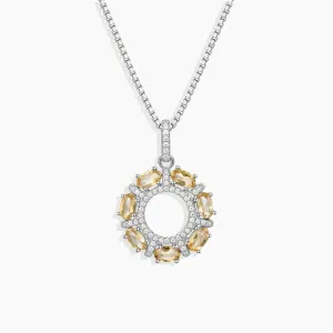 Galaxy Citrine Pendant Necklace in 925 Silver | Irosk Australia ®