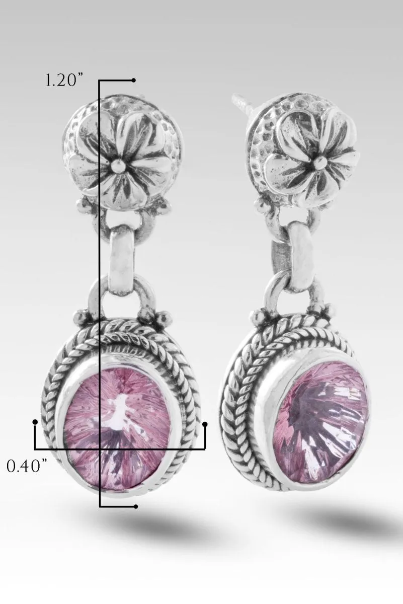 Garden Grace Earrings™ in Pink Cashmere™ Mystic Quartz