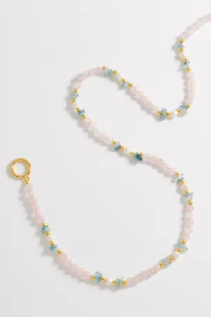 Gemstone Pearl T-Bar Necklace