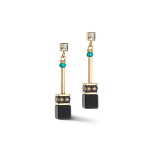 GeoCUBE® Iconic Nature Chain earrings black multicolour