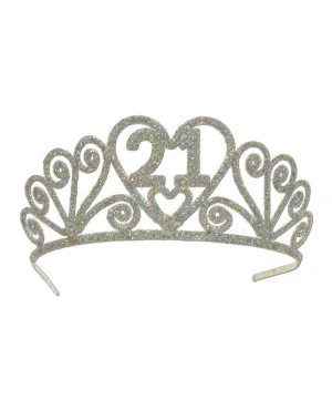 Glittered 21 Tiara
