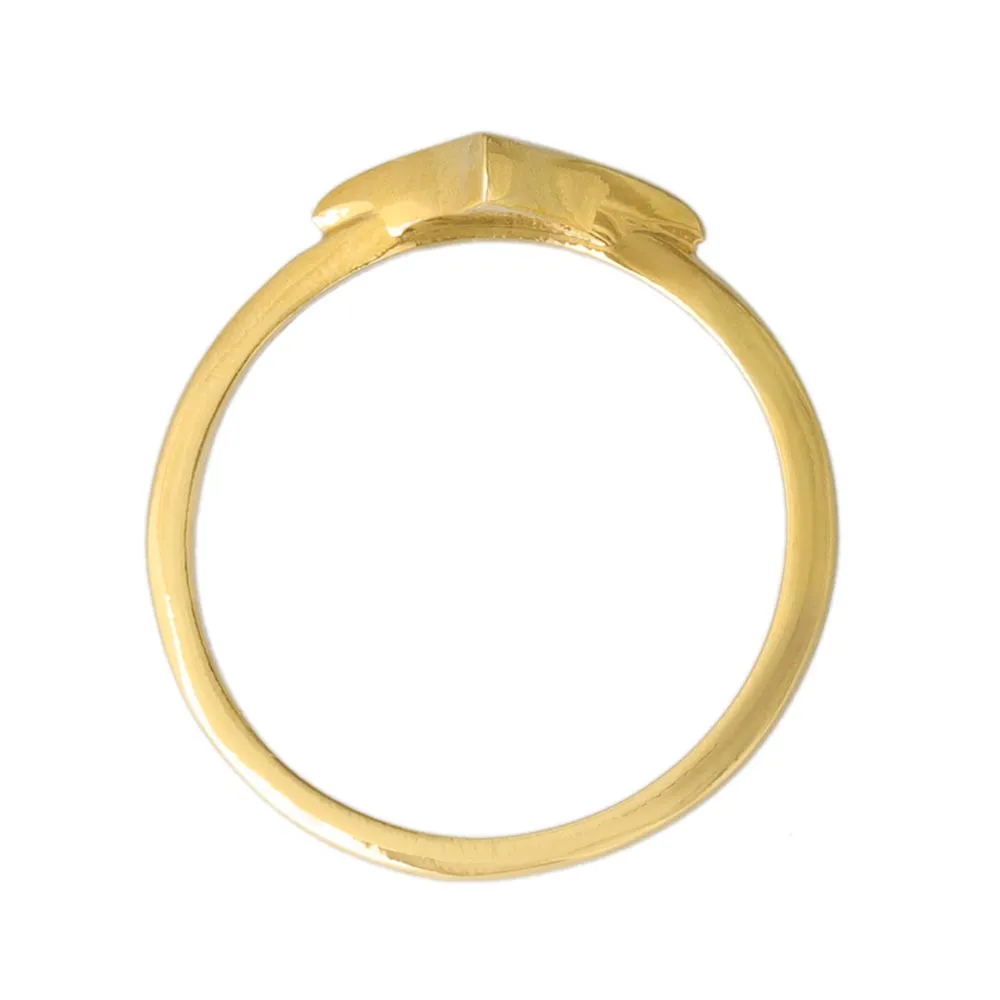 Gold Tone Star Pinky Ring