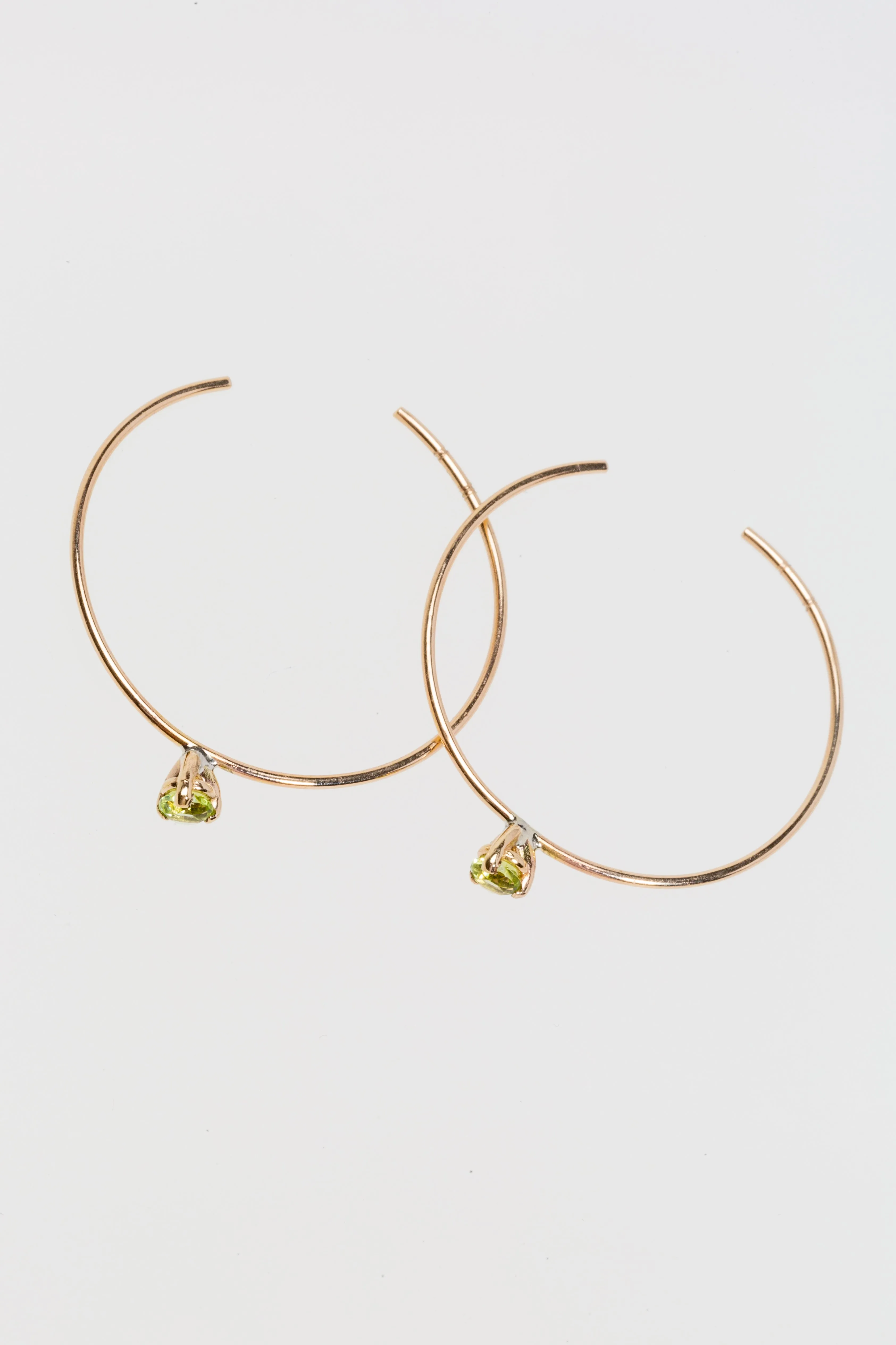 Hoops Earrings with Stone