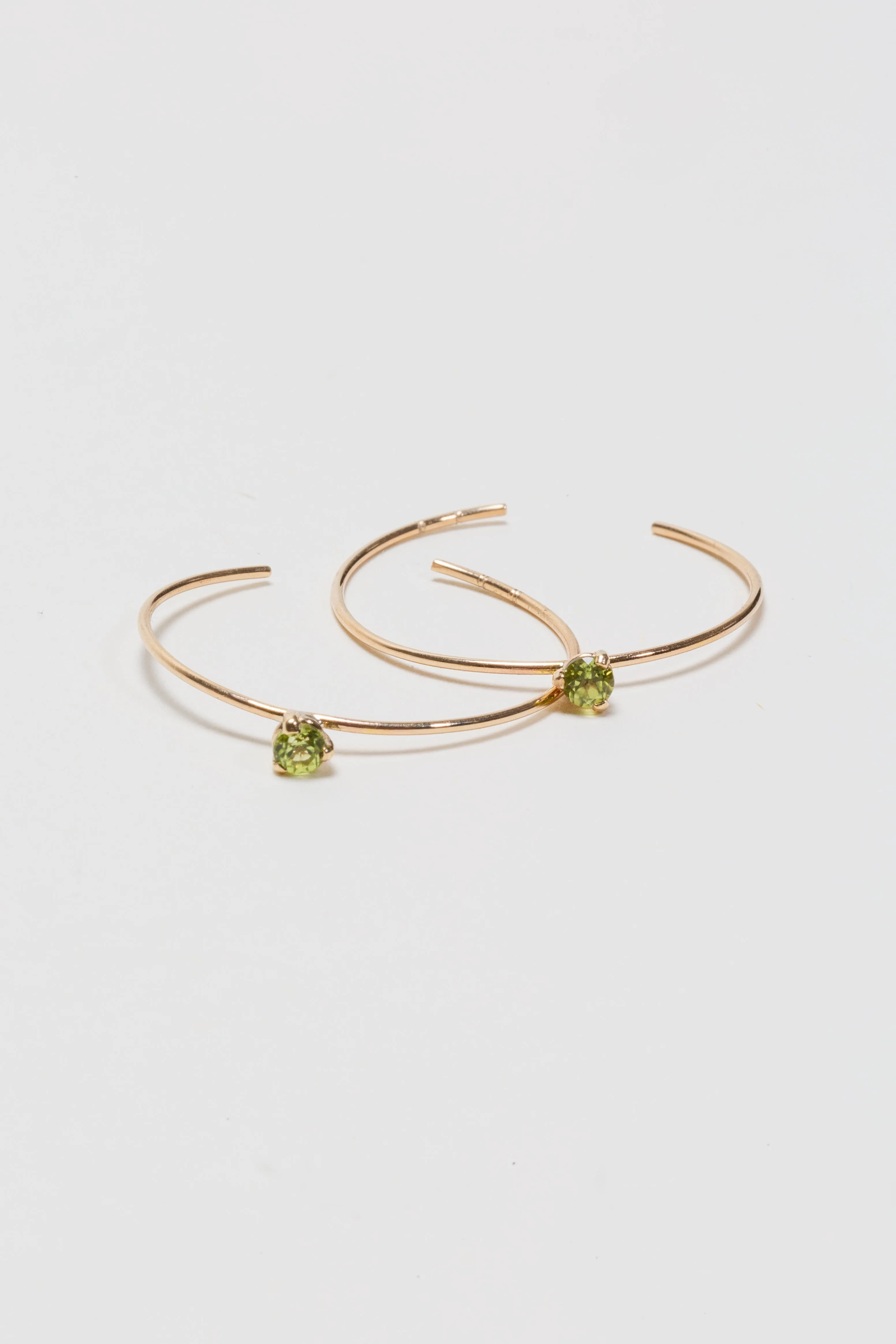 Hoops Earrings with Stone
