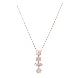 Ivory 4 Stone Drop Necklace