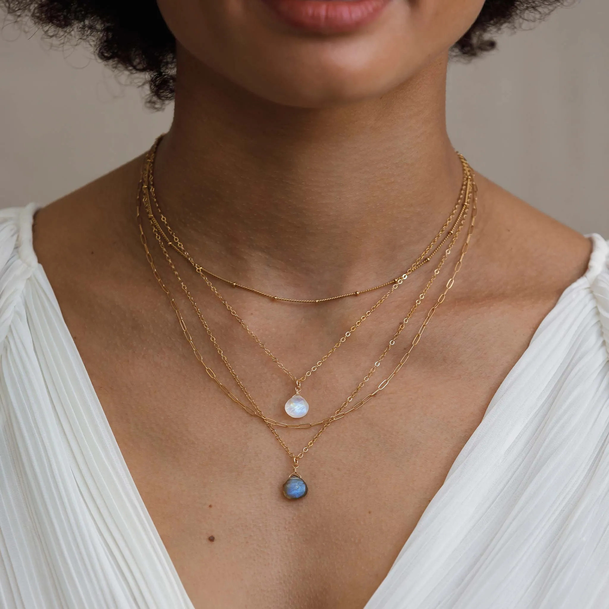June Moonstone Birthstone Necklace