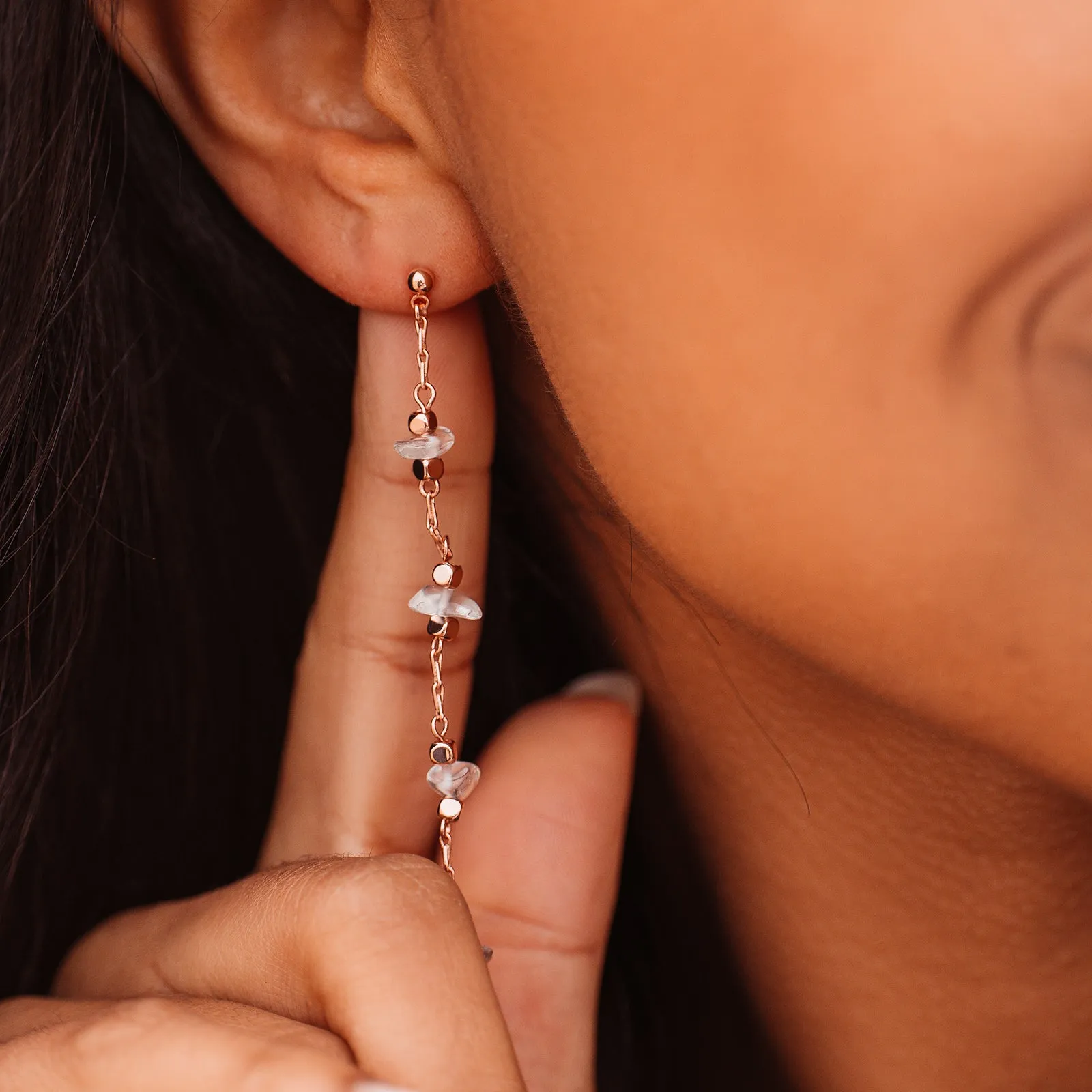 La Costa Gemstone Waterfall Earrings