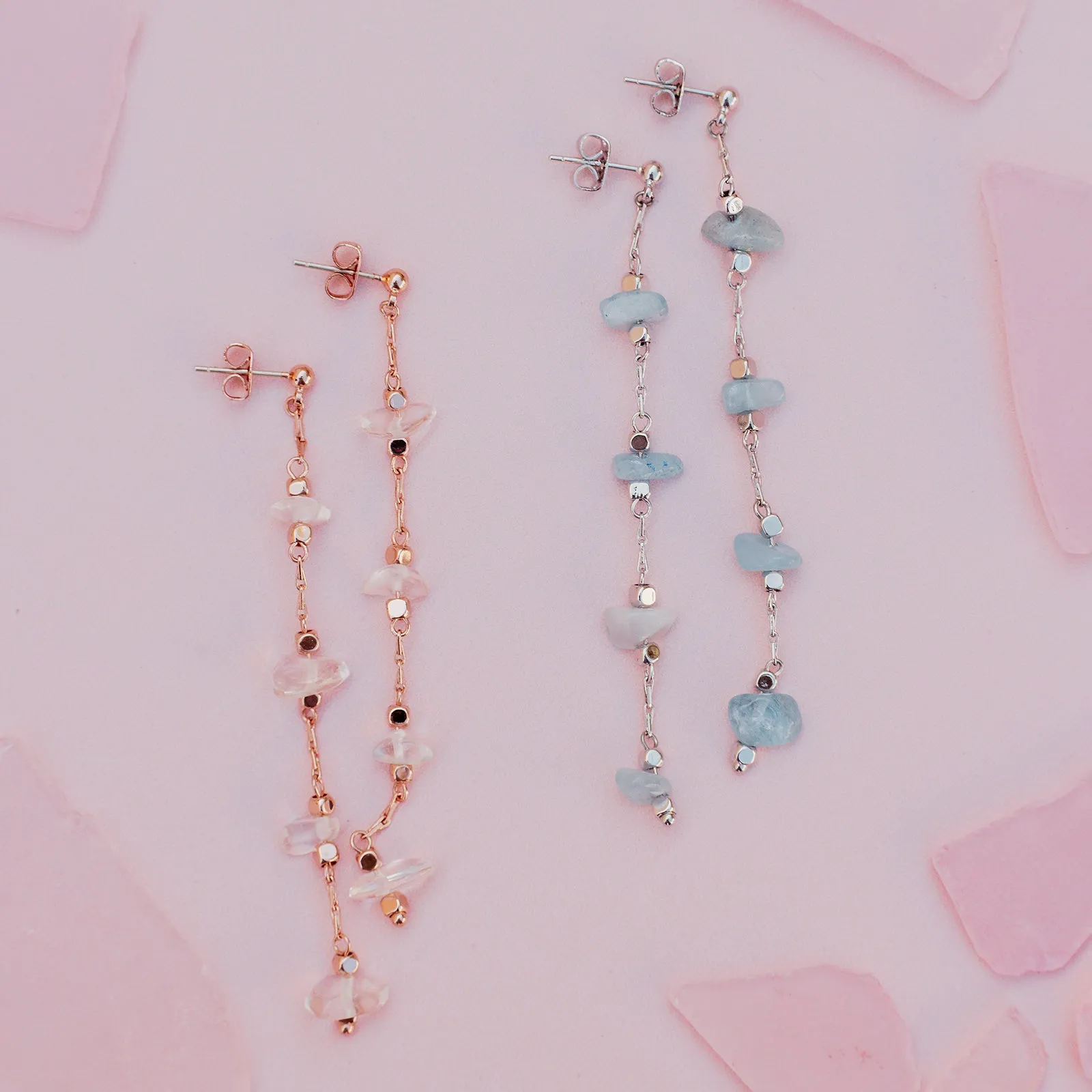 La Costa Gemstone Waterfall Earrings