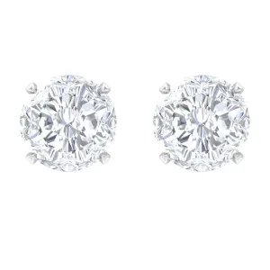 Lab Grown Diamond Solitaire Stud Earrings with Screw Back