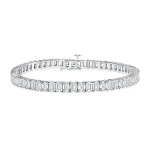 Lab Grown Diamond Tennis Bracelet - Emerald Cut