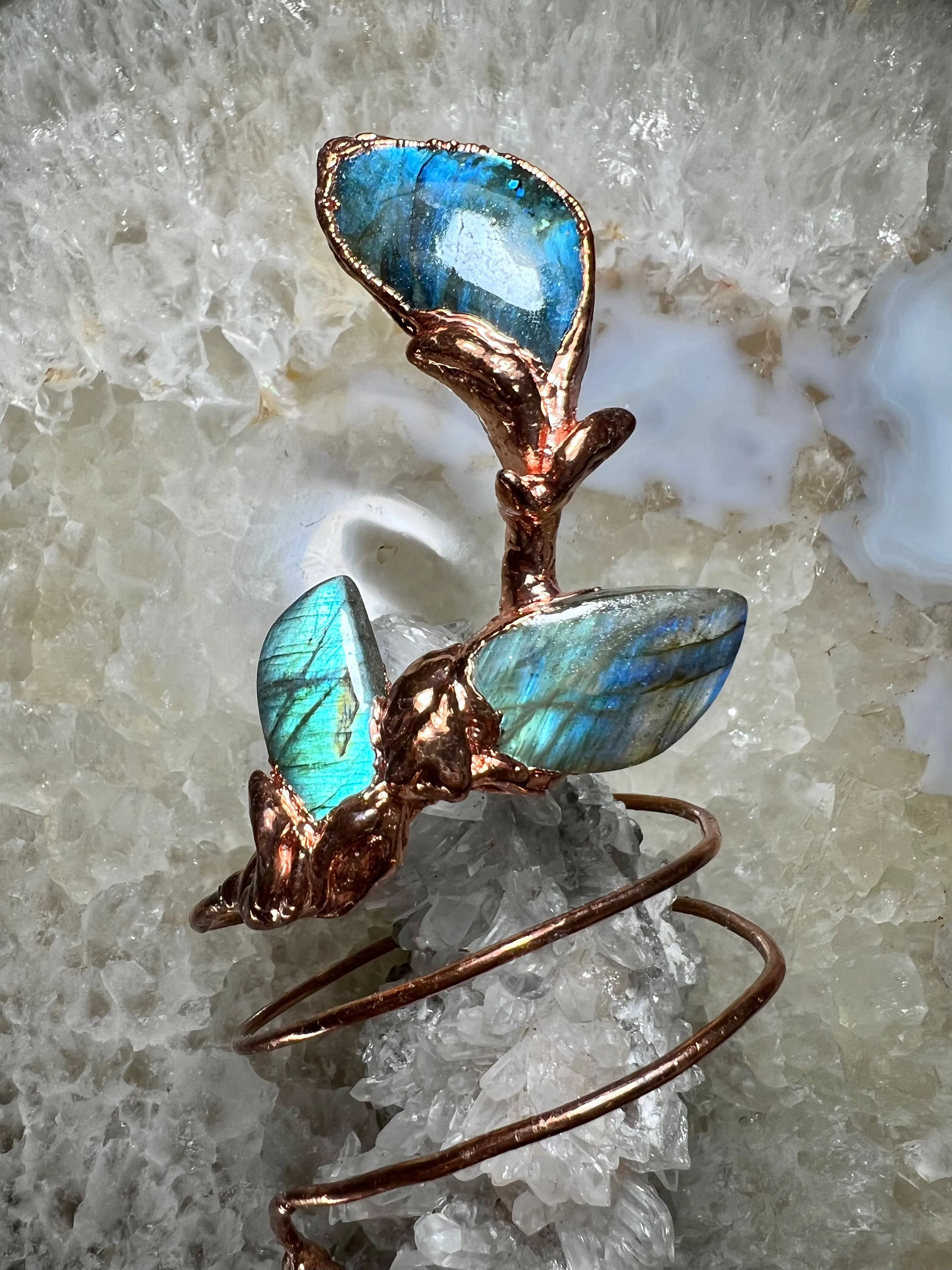 LABRADORITE  multi stone arm cuff