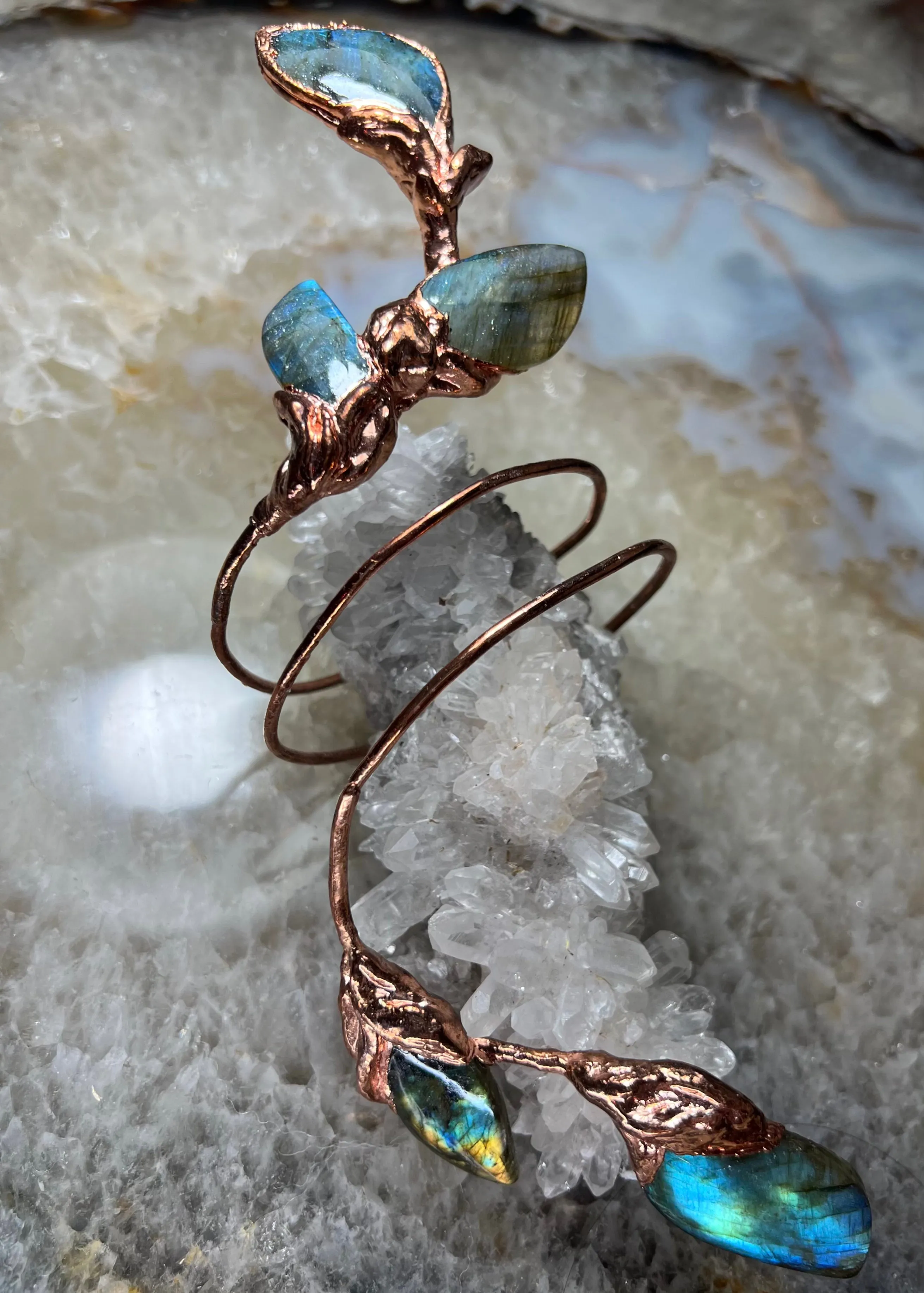 LABRADORITE  multi stone arm cuff