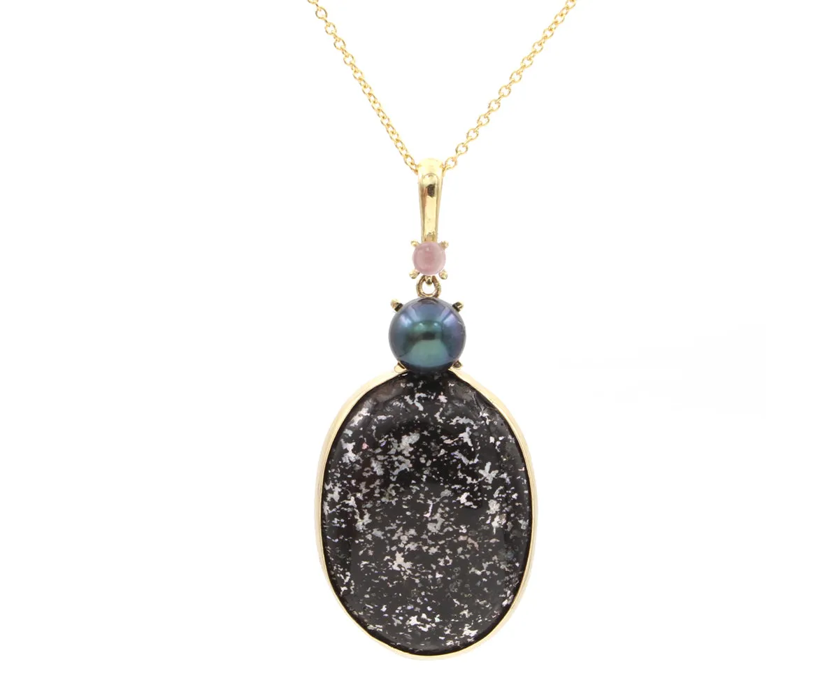Leopard Opal and Pearl Gold Jewelry Set