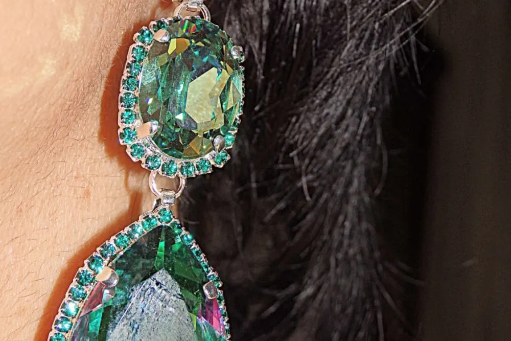 Long chandelier earrings