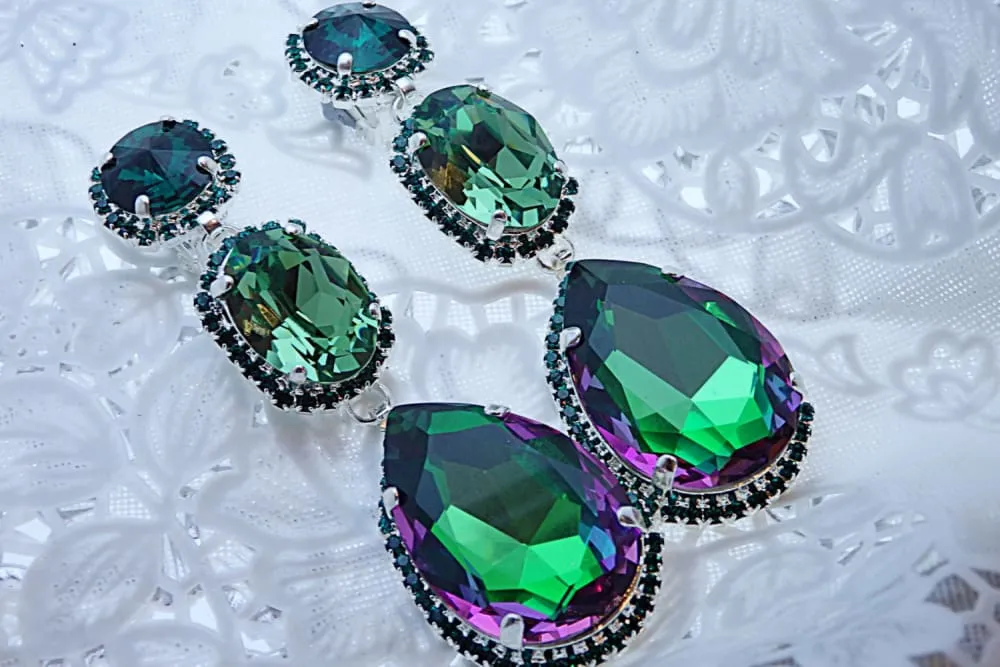 Long chandelier earrings