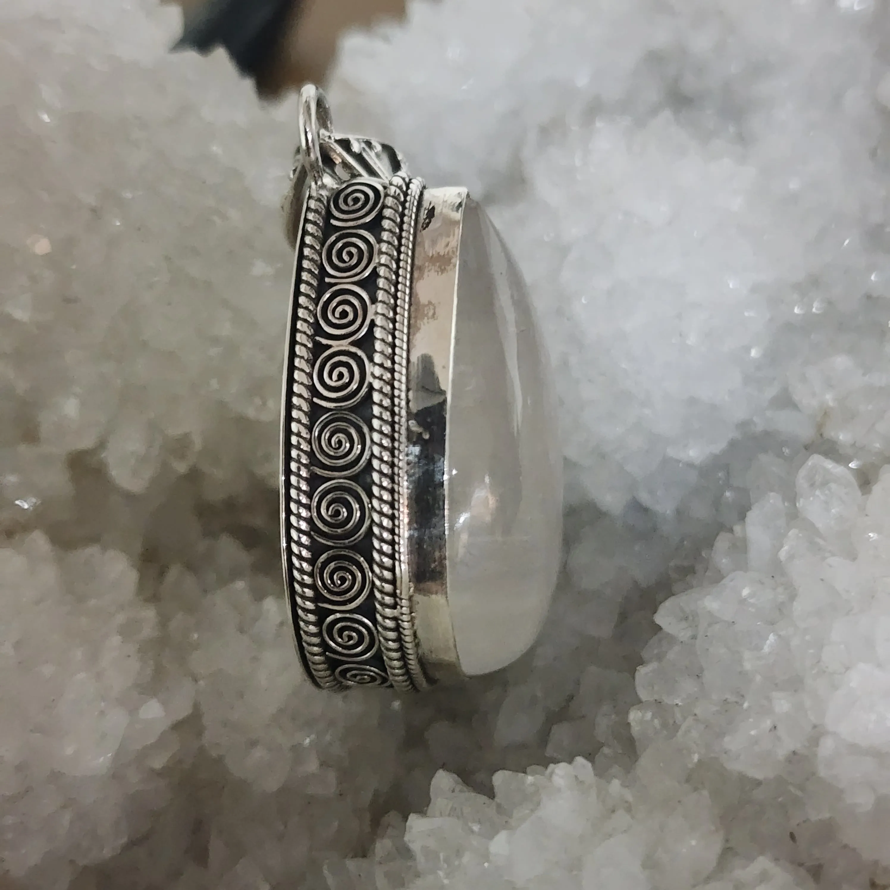 Luminous Teardrop Moonstone Pendant