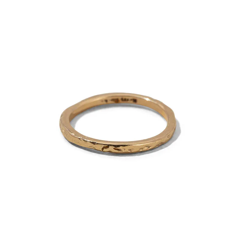 Magma Stack Band, 9kt Yellow Gold