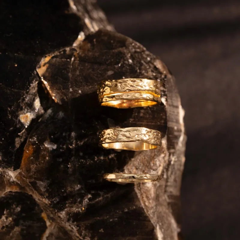 Magma Stack Band, 9kt Yellow Gold