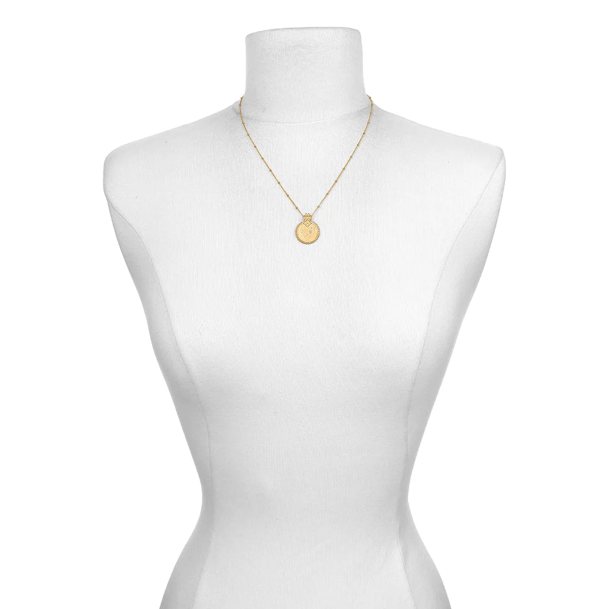 Mandala Zodiac Pisces Aquamarine Necklace