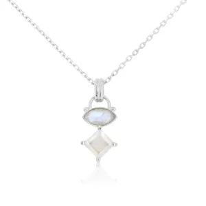 Mila Moonstone Silver Necklace