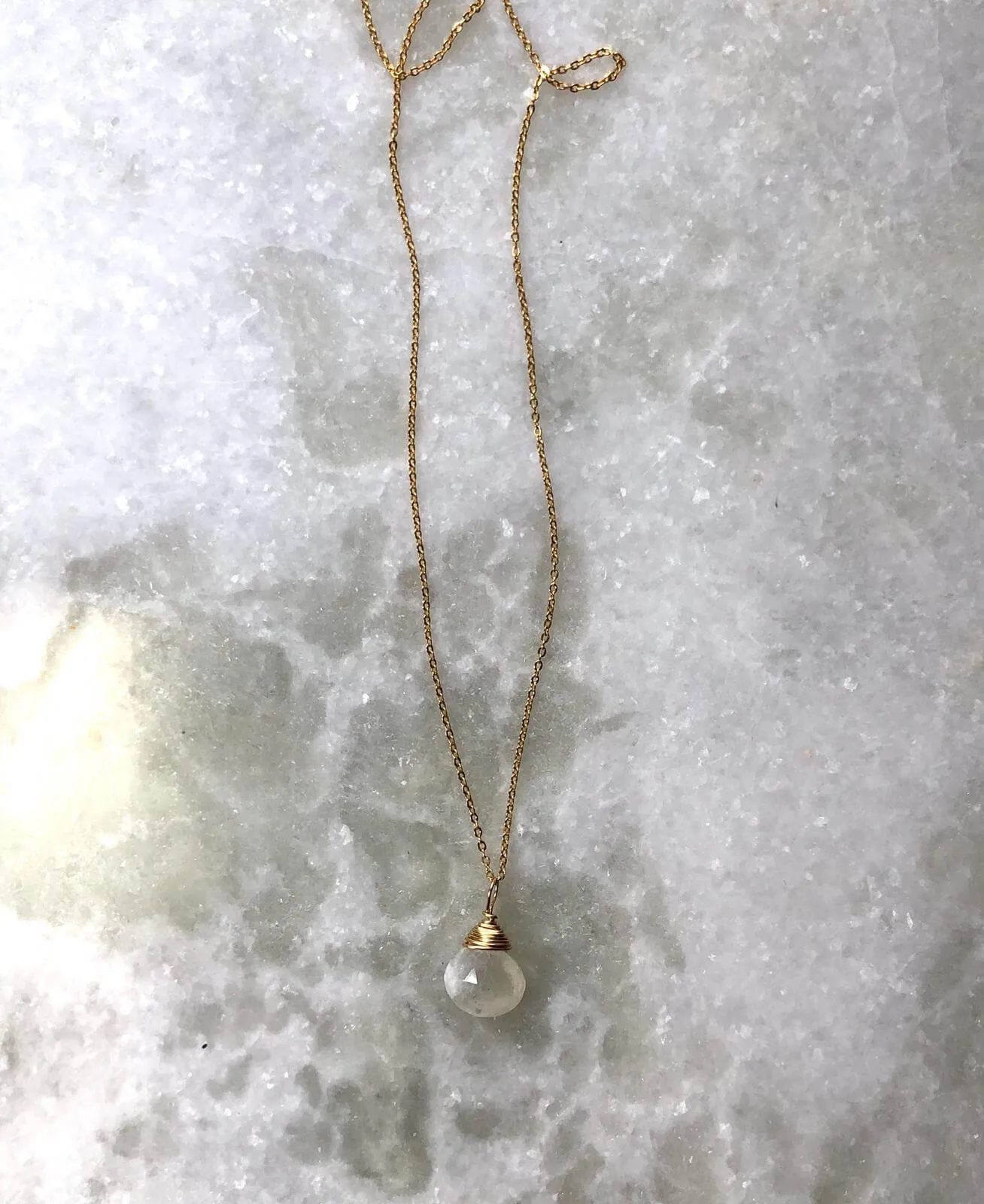 Moonstone Rain Necklace