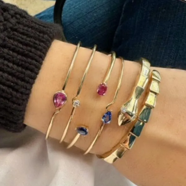 Multi Sapphire Bracelet Stack