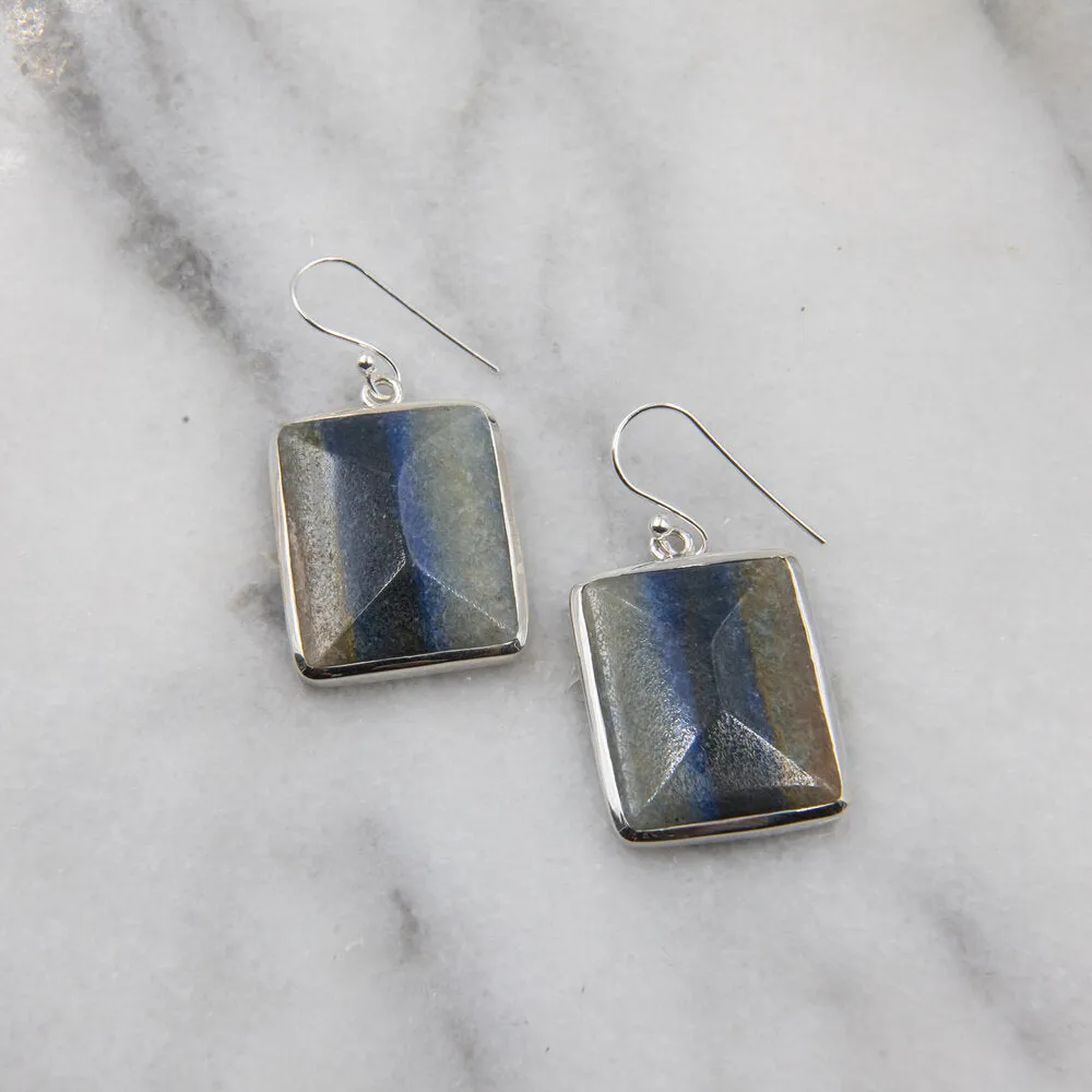 Neve, Blue Quartz Earrings