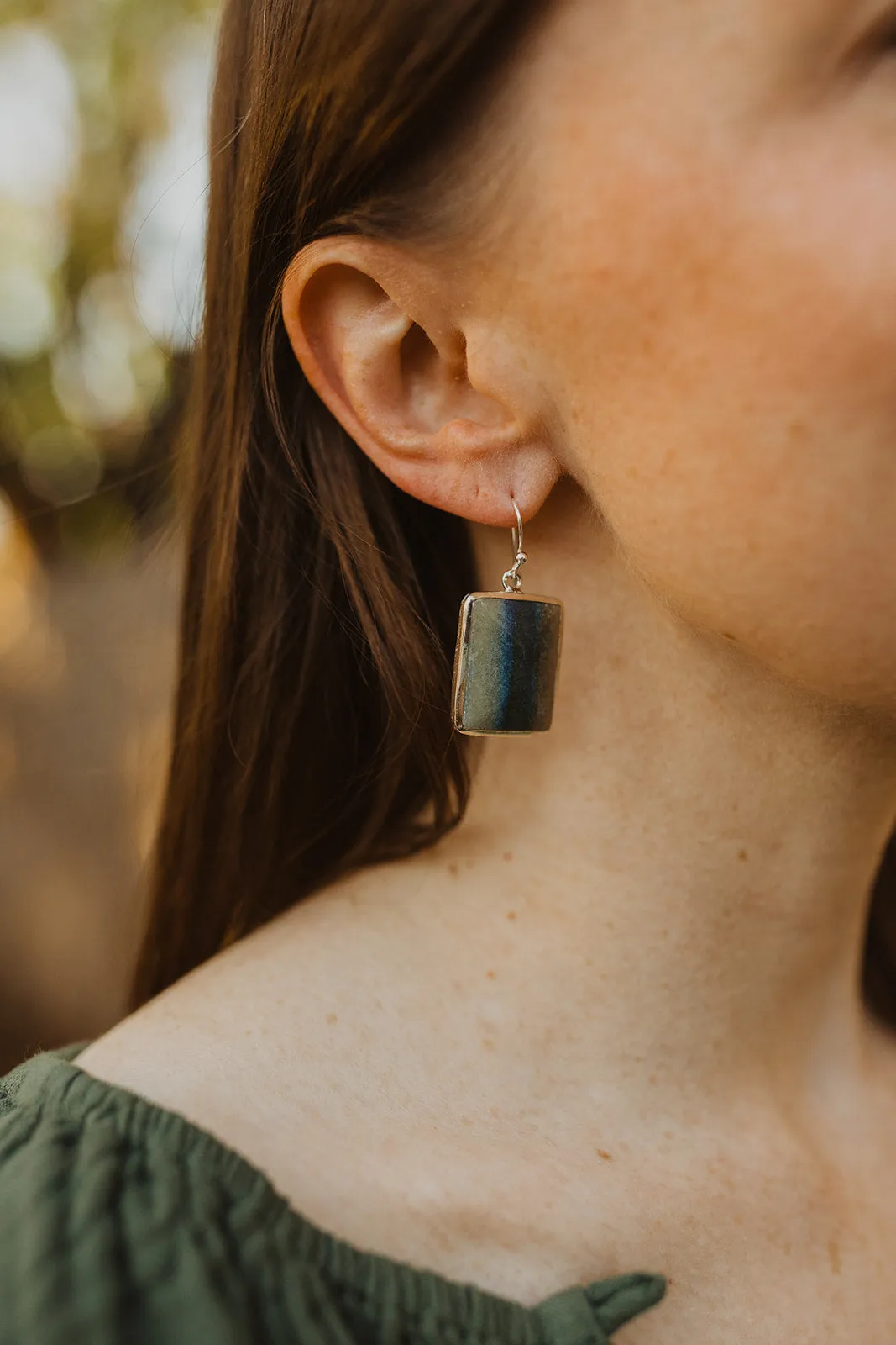 Neve, Blue Quartz Earrings