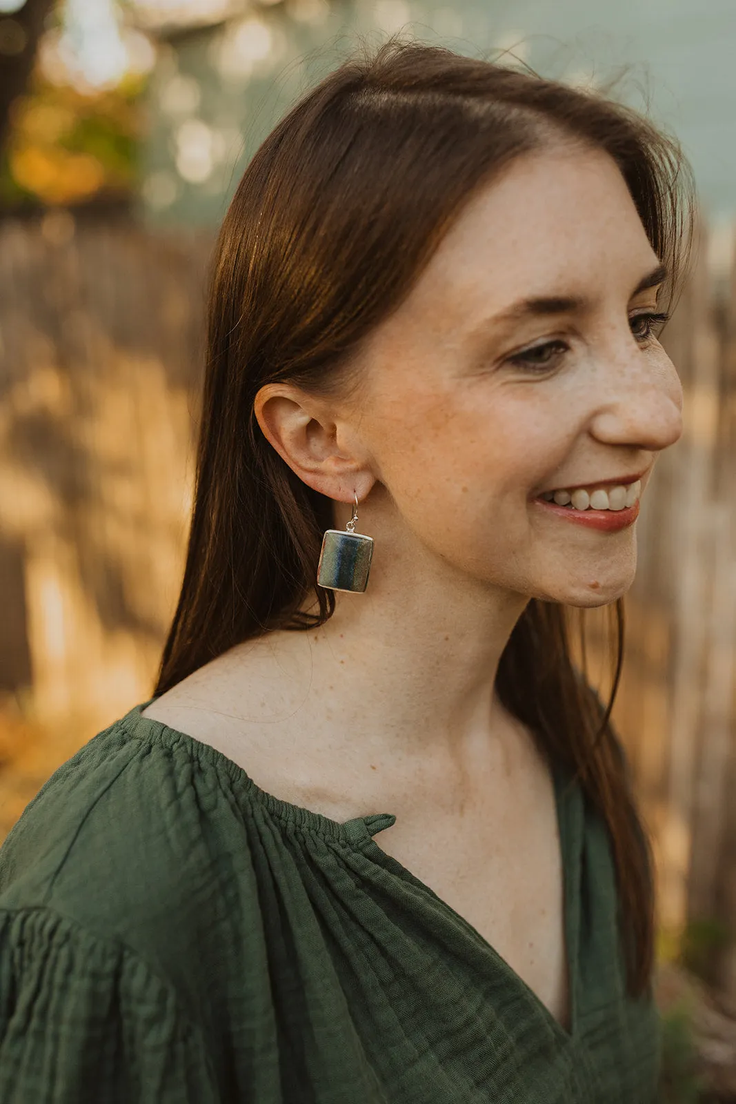 Neve, Blue Quartz Earrings