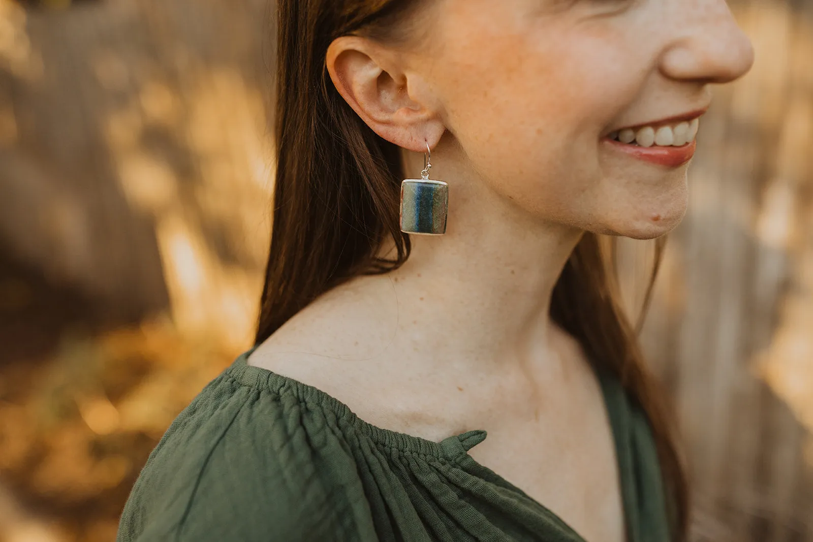 Neve, Blue Quartz Earrings