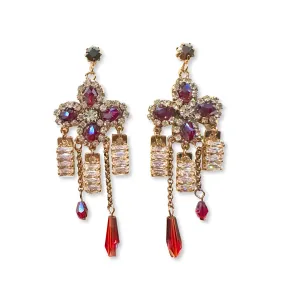 Noellery Flora Chandelier Sparkle Earrings