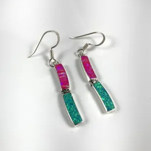 Opal & Sterling Silver Earrings