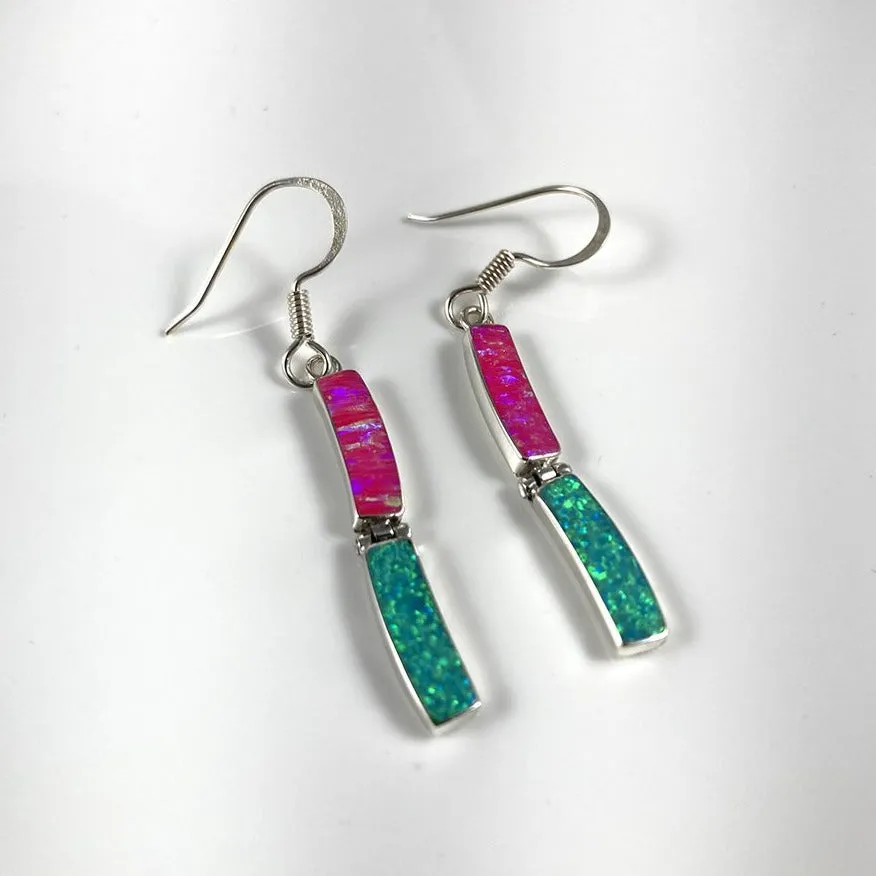 Opal & Sterling Silver Earrings