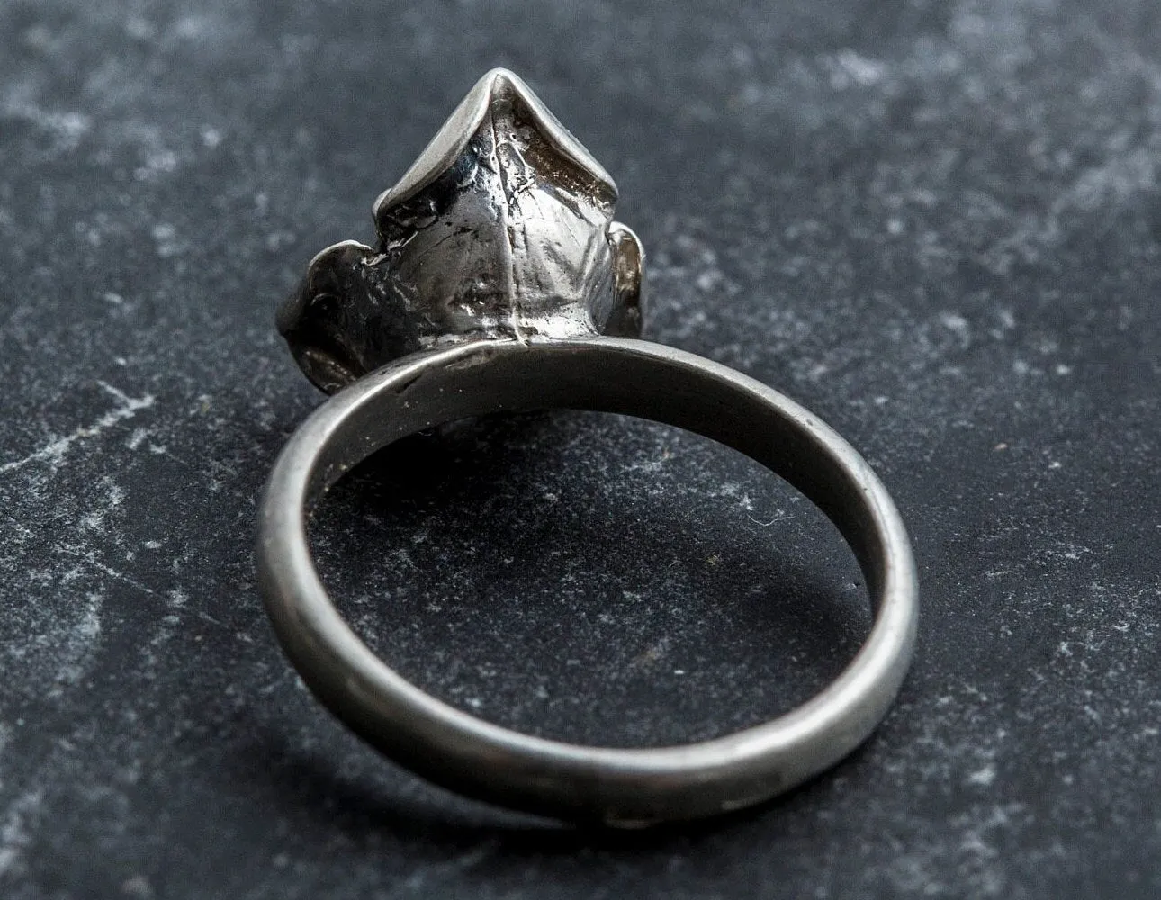 Opal Flower Ring - Dainty Solitaire Ring - October Birthstone Ring
