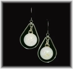 Opal Hoop Dot Earring