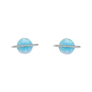 Opal Saturn Stud Earrings