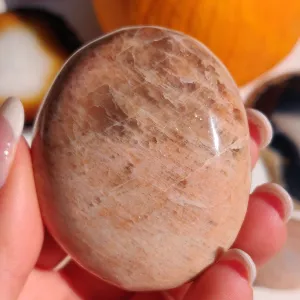 Peach Moonstone Palm Stone (#8)